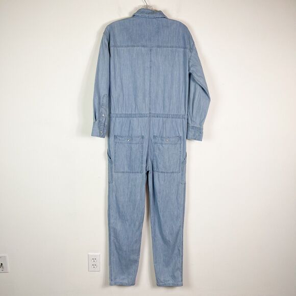 Isabel Marant Etoile NWOT Marvin Chambray Jumpsuit Blue Size 34 - Picture 6 of 13